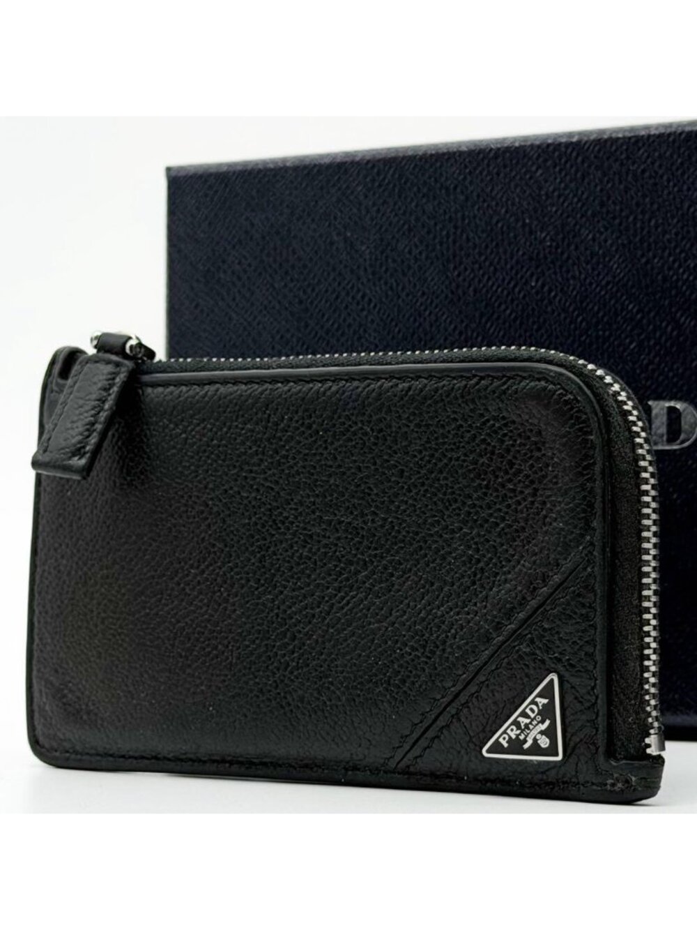 Prada IC Fragment Case Triangle Logo Saffiano Card Holder